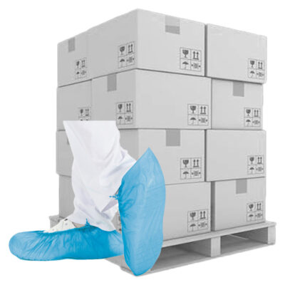 à partir de 10 cartons = 11 000 paires de surchaussures CPE imperméables