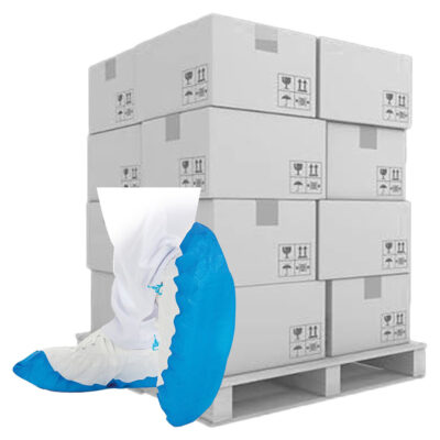 à partir de 10 cartons = 7 000 paires de surchaussures à semelle en CPE résistante