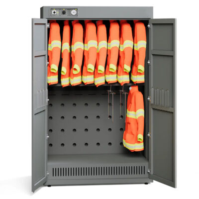 Armoire séchante pour 16 vestes de travail et pantalons de travail – air chaud